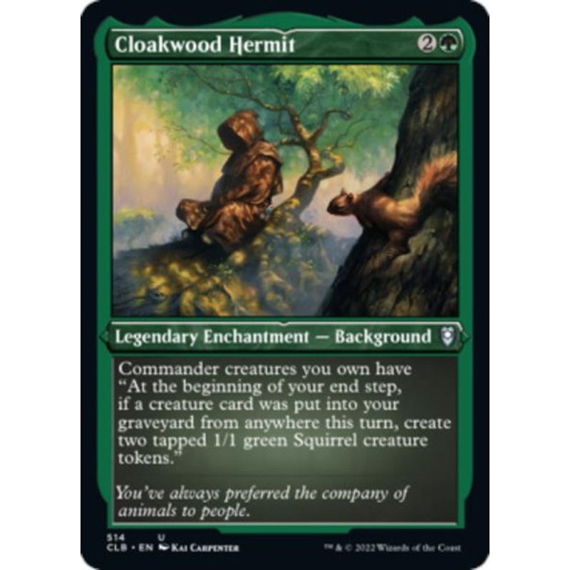 Cloakwood Hermit (Etched foil) | Commander Legends: Battle for Baldur’s Gate