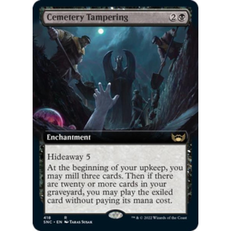 Cemetery Tampering (Extended Art) (foil) | Streets of New Capenna