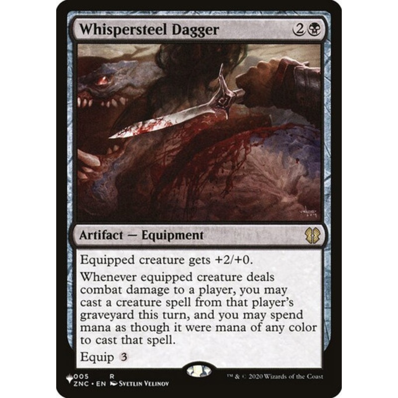 Whispersteel Dagger (The List Reprint) | Zendikar Rising Commander
