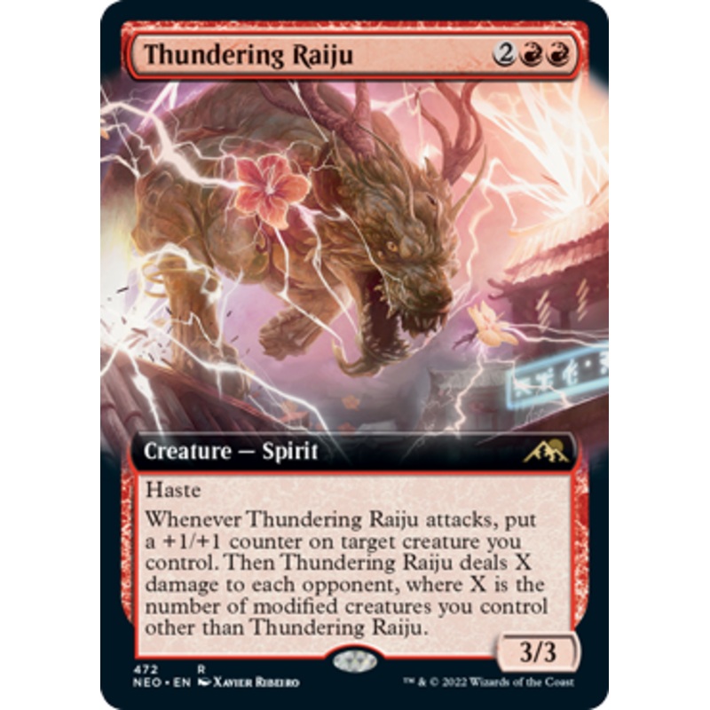 Thundering Raiju (Extended Art) | Kamigawa: Neon Dynasty