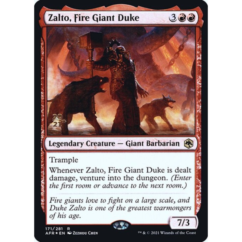 Zalto, Fire Giant Duke (Adventures in the Forgotten Realms Prerelease foil) | Adventures in the Forgotten Realms