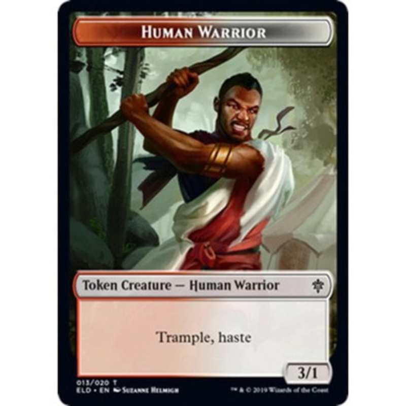 Throne of Eldraine Human Warrior Token // Food Token (#15) (foil) | Throne of Eldraine