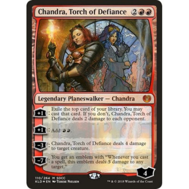 Chandra, Torch of Defiance (SDCC Promo 2018 Foil) | Promotional Cards