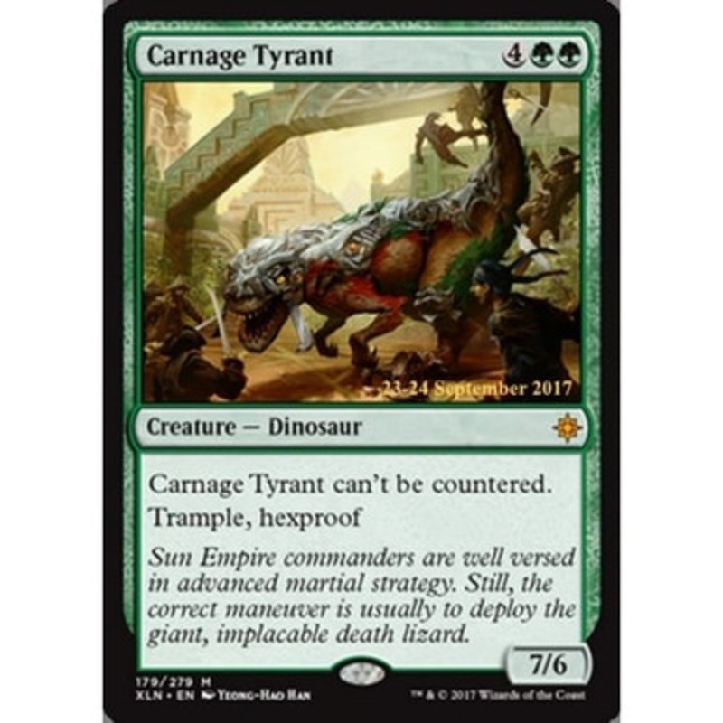 Carnage Tyrant (Ixalan Prerelease foil) | Promotional Cards