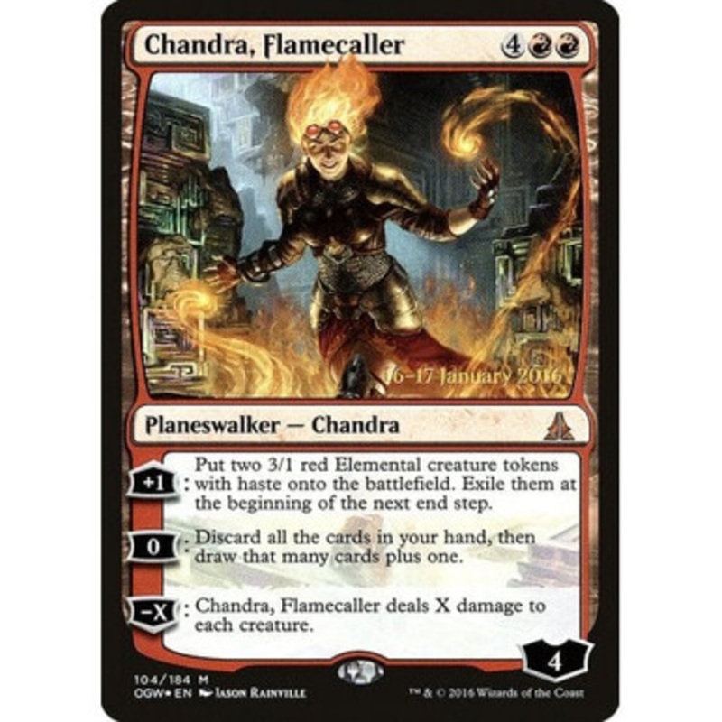 Chandra, Flamecaller (Oath of the Gatewatch Prerelease foil) | Promotional Cards