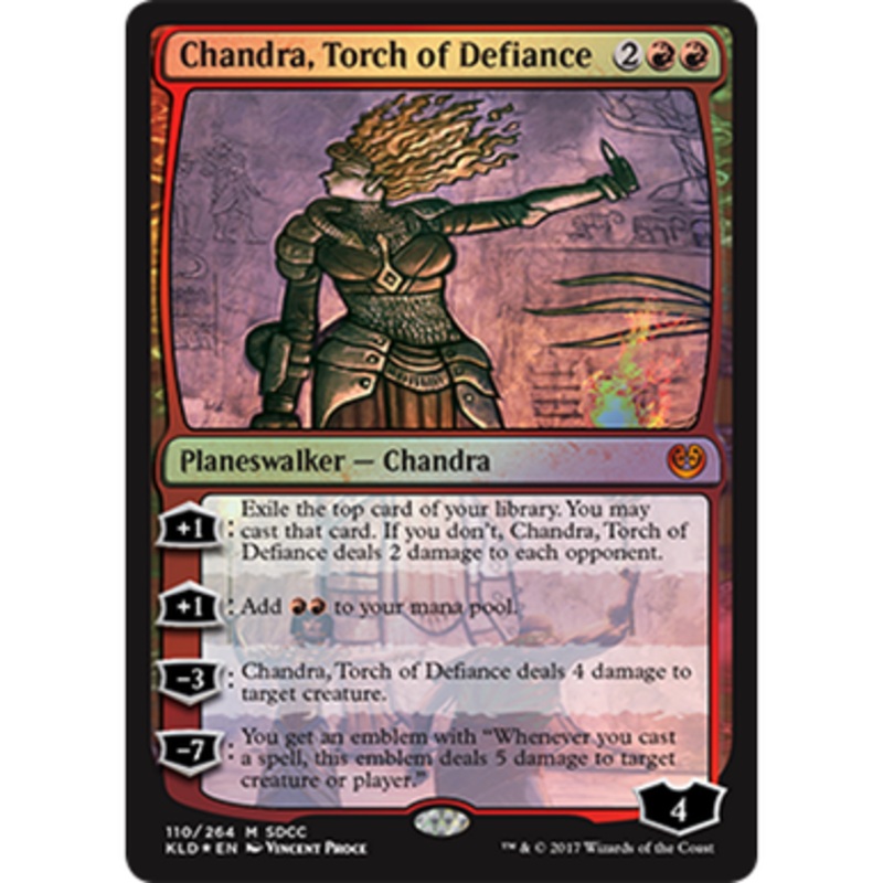 Chandra, Torch of Defiance (SDCC Promo 2017 Foil) | Promotional Cards