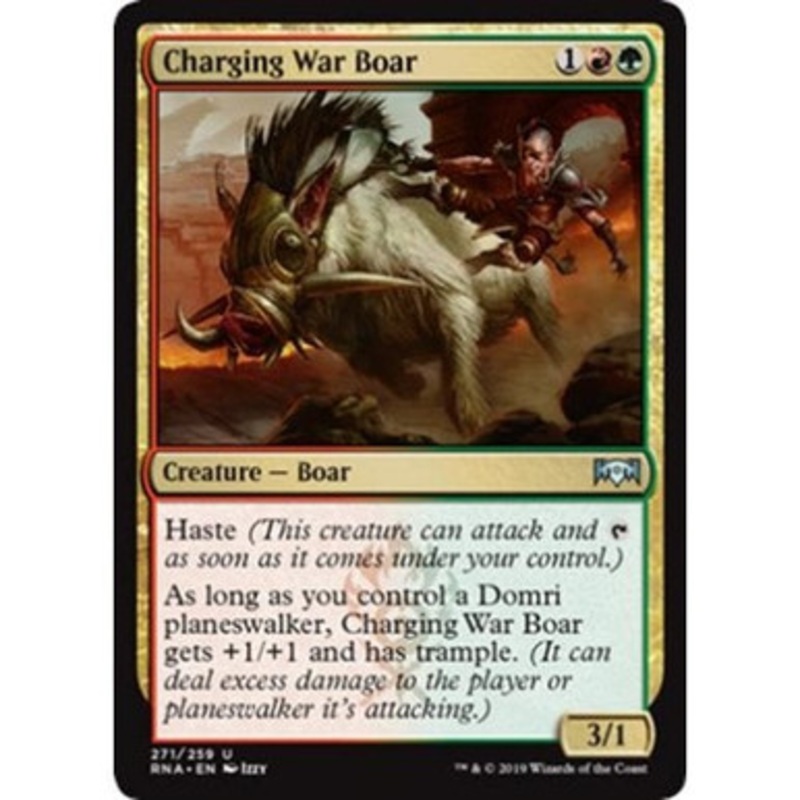 Charging War Boar (Planeswalker Deck Card) | Ravnica Allegiance