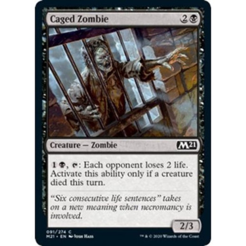 Caged Zombie (foil) | Core Set 2021