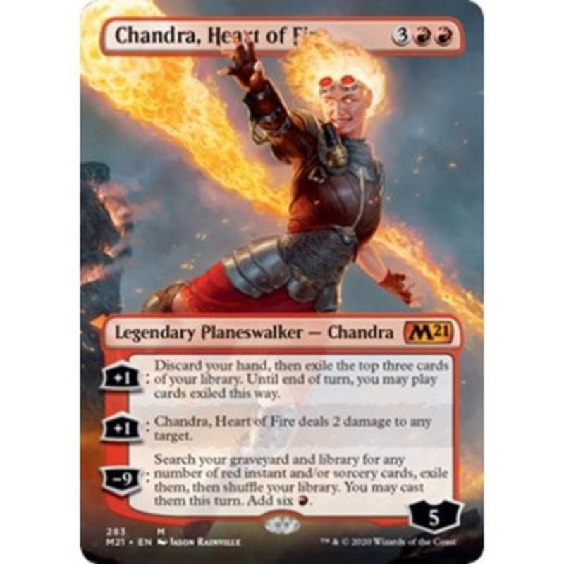 Chandra, Heart of Fire (Borderless Planeswalker) (foil) | Core Set 2021