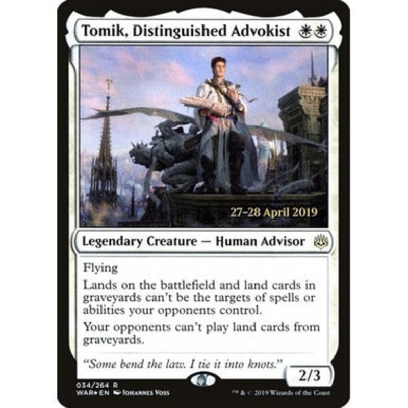 Tomik, Distinguished Advokist (War of the Spark Prerelease foil) | Promotional Cards