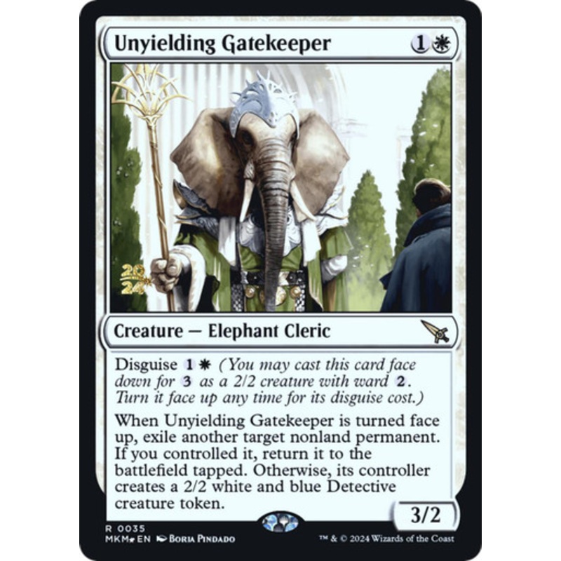 Unyielding Gatekeeper (Prerelease Foil) | Murders at Karlov Manor