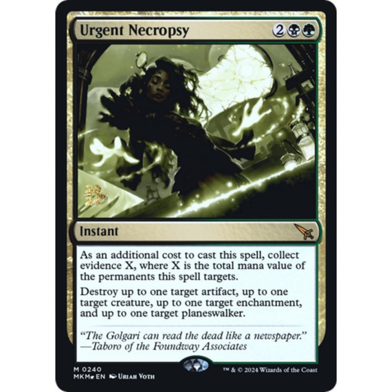 Urgent Necropsy (Prerelease Foil) | Murders at Karlov Manor