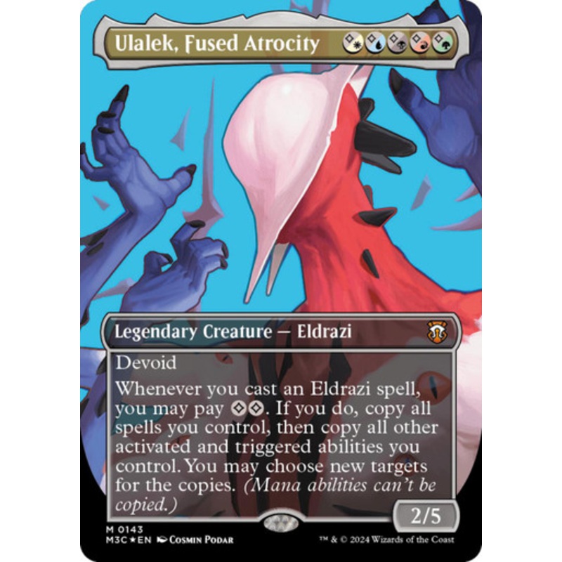 Ulalek, Fused Atrocity (Borderless Profile Ripple Foil) | Modern Horizons 3 Commander