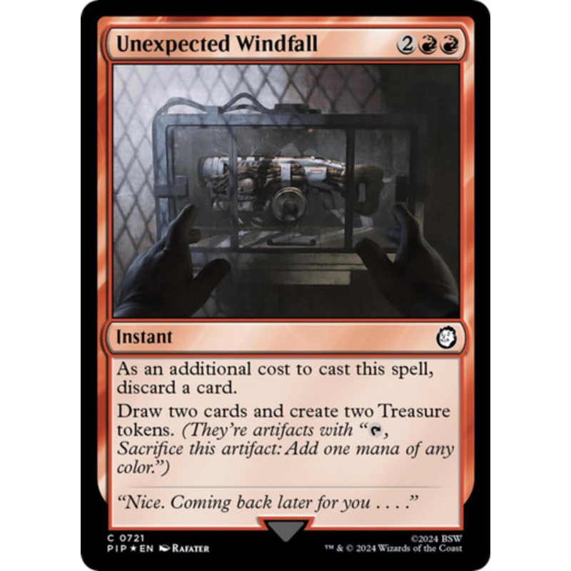 Unexpected Windfall (Surge Foil) | Universes Beyond: Fallout