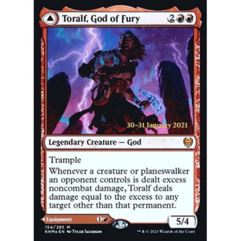 Toralf, God of Fury // Toralf’s Hammer (Kaldheim Prerelease foil) | Kaldheim