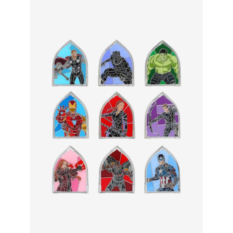 Marvel The Avengers Stained Glass Window Portraits Mystery Box Pin