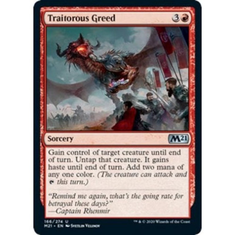 Traitorous Greed (foil) | Core Set 2021