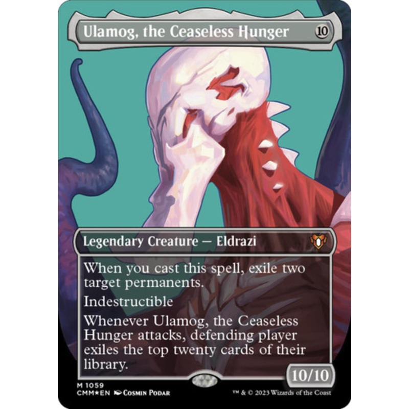Ulamog, the Ceaseless Hunger (Borderless Profile Textured foil) | Commander Masters