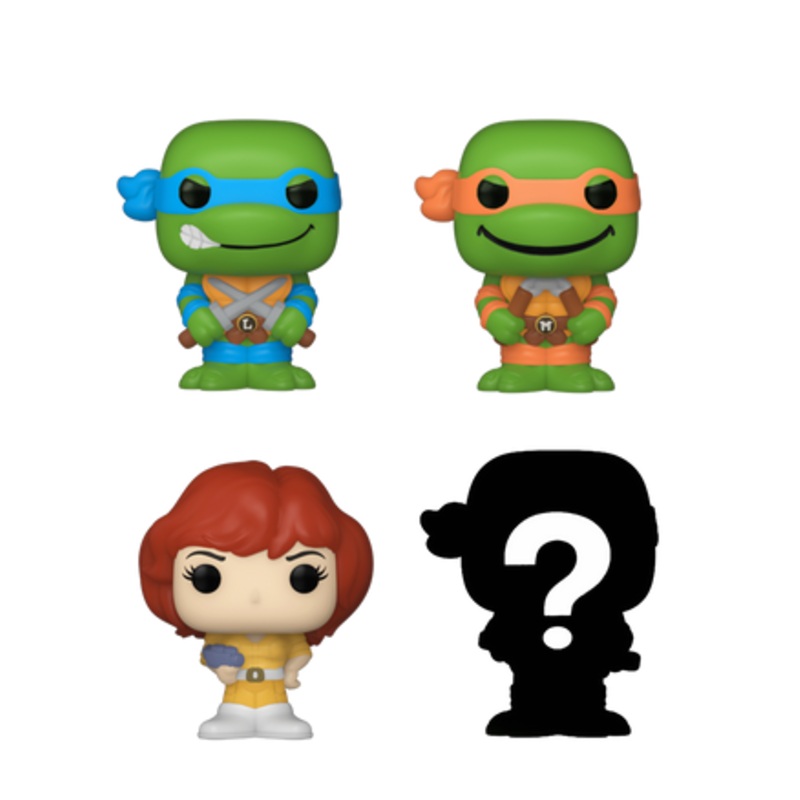 Bitty POP! Teenage Mutant Ninja Turtles: Leonardo, Michelangelo & April ONeil 4-Pack