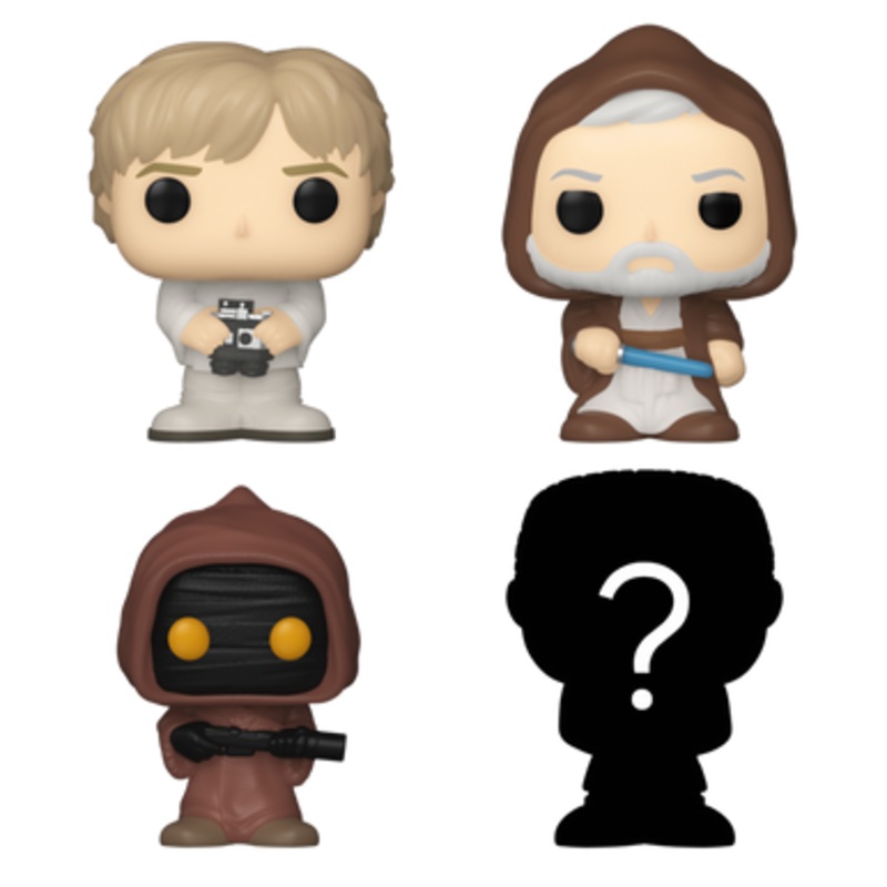 Bitty POP! Star Wars: Luke Skywalker, Obi-Wan Kenobi & Jawa 4-Pack