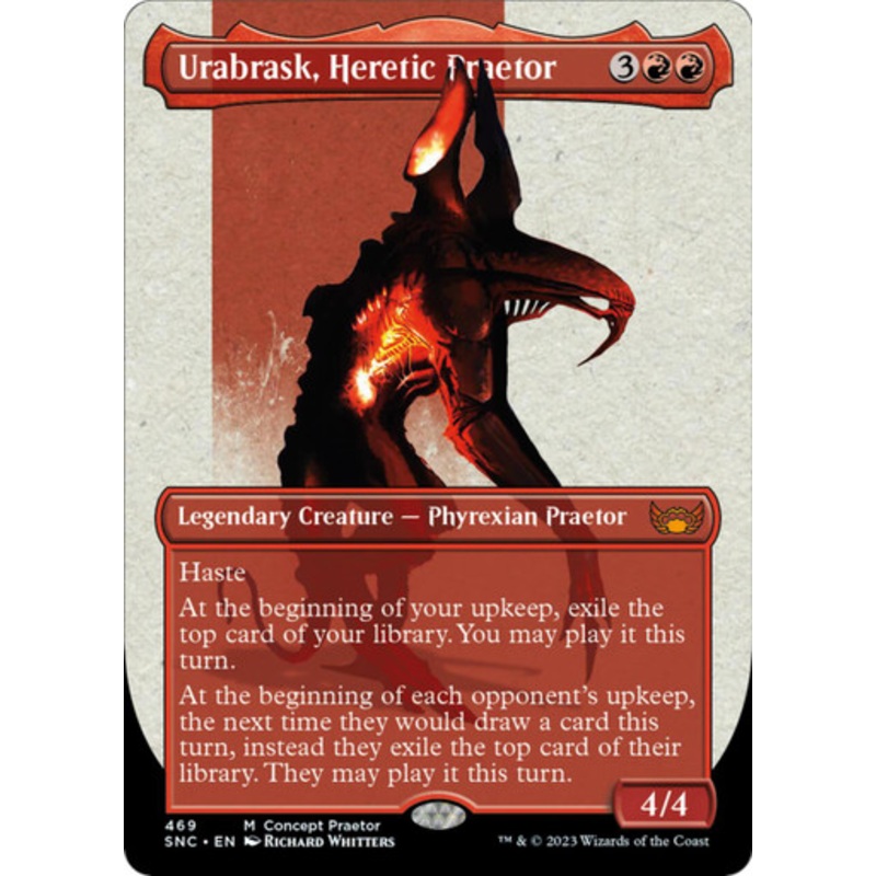 Urabrask, Heretic Praetor (Borderless Concept Praetor Compleat foil) | Streets of New Capenna