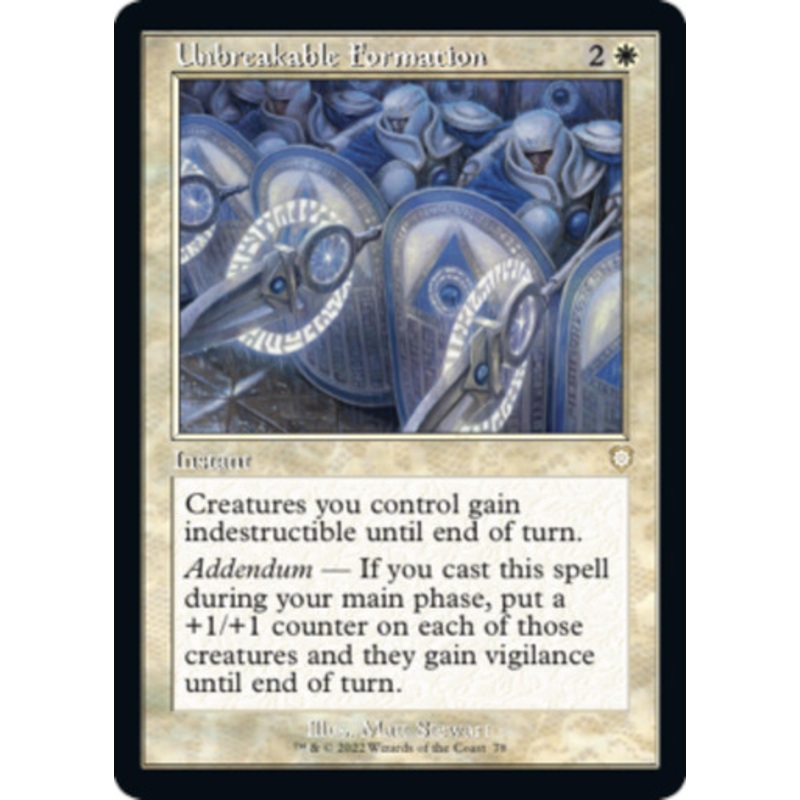 Unbreakable Formation (Retro Frame) | The Brothers’ War Commander