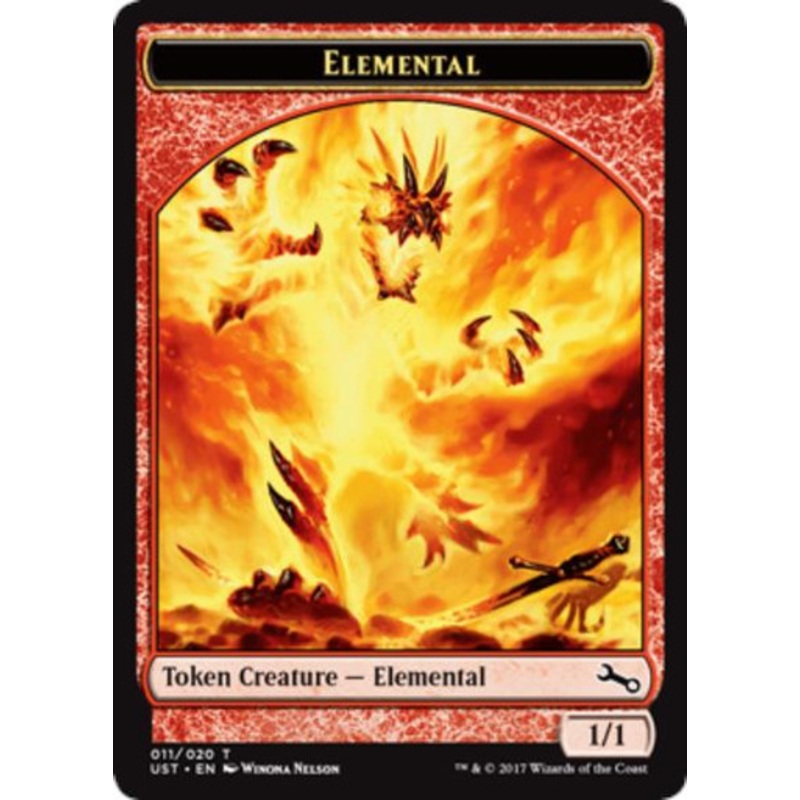 Unstable Elemental Token (#11) (Double-Faced) (foil) | Unstable