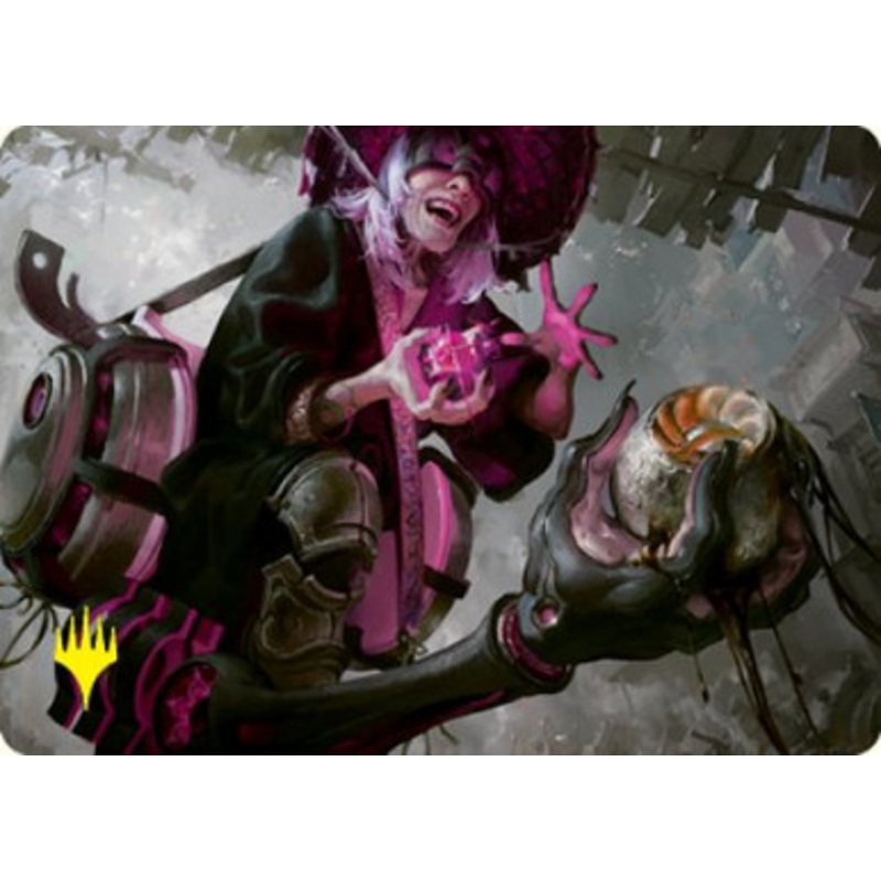 Undercity Scrounger Art Card (#42) (Gold Signature) | Kamigawa: Neon Dynasty