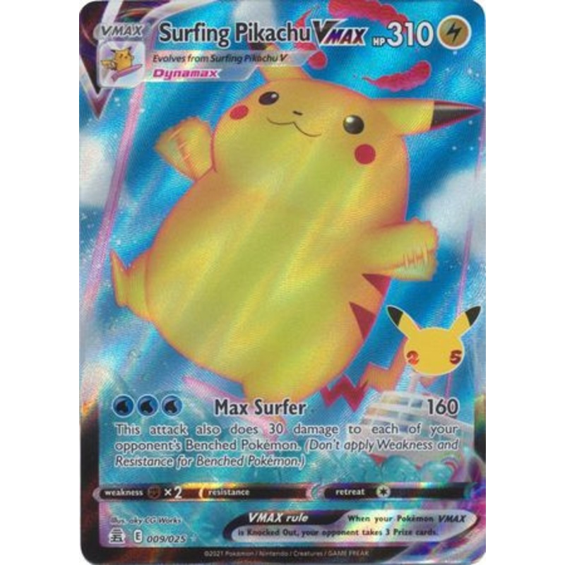 Celebrations 09/25 Surfing Pikachu VMAX (Full Art)