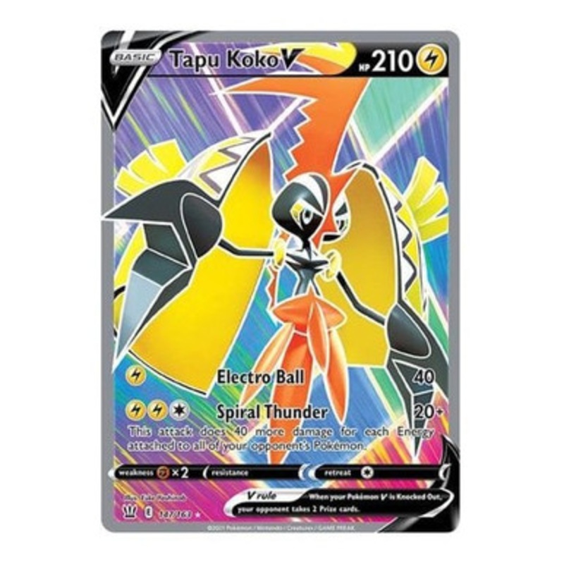 Battle Styles 147/163 Tapu Koko V (Full Art)