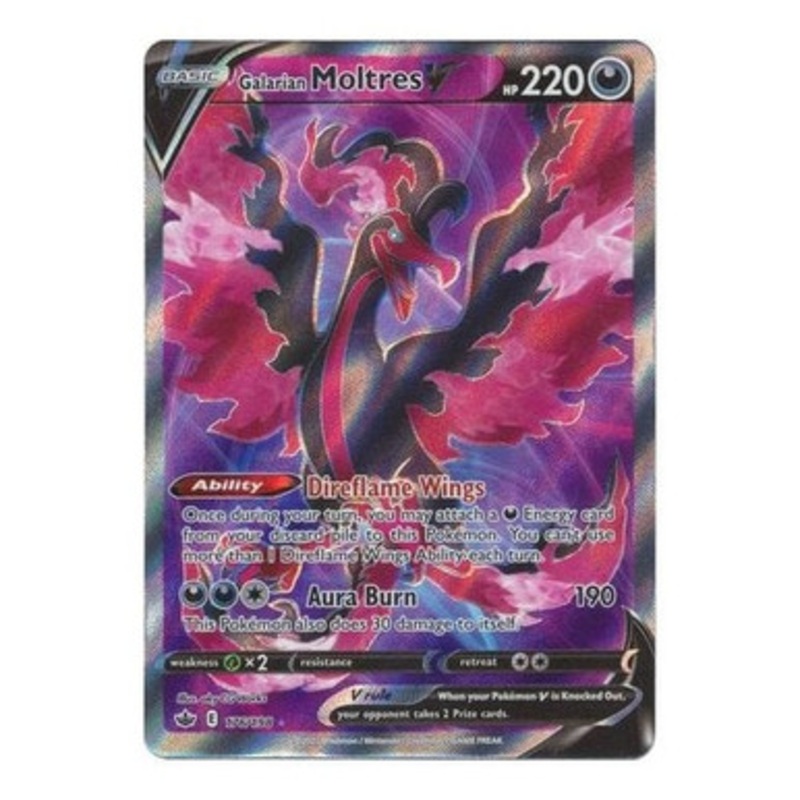 Chilling Reign 176/198 Galarian Moltres V (Full Art)