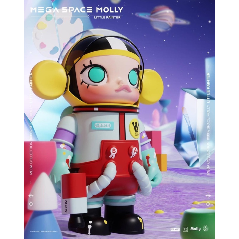 POP MART MEGA Reserve Series 1000% SPACE MOLLY Little Painter
