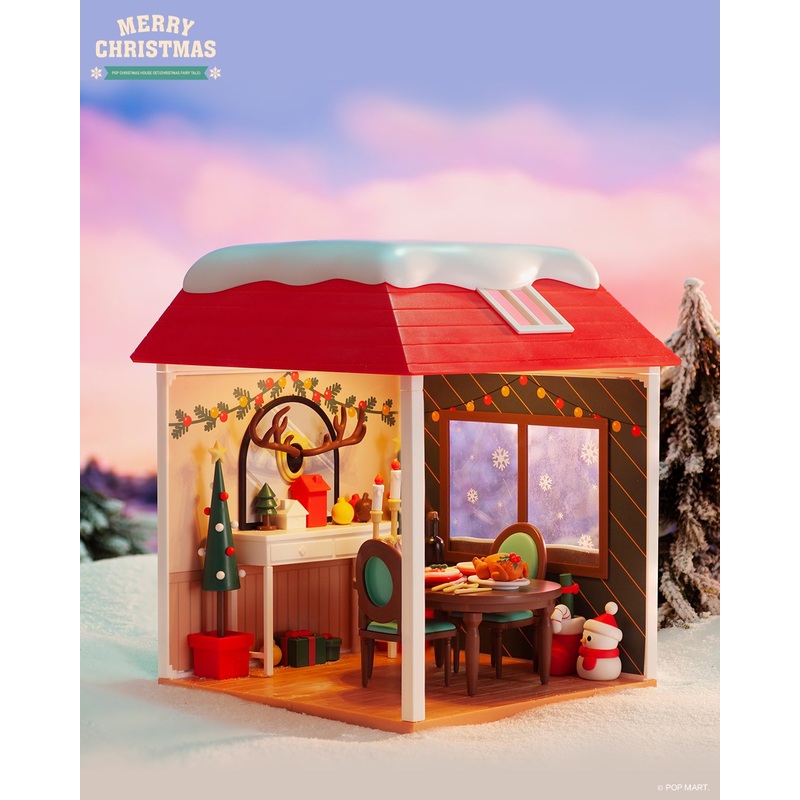 POP MART Pop Christmas Cabin Assembly Model (Christmas Fairy Tale)