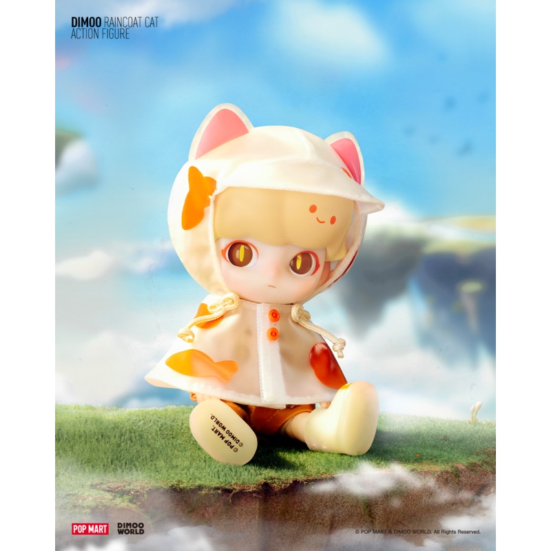 POP MART Dimoo Raincoat Cat Action Figure