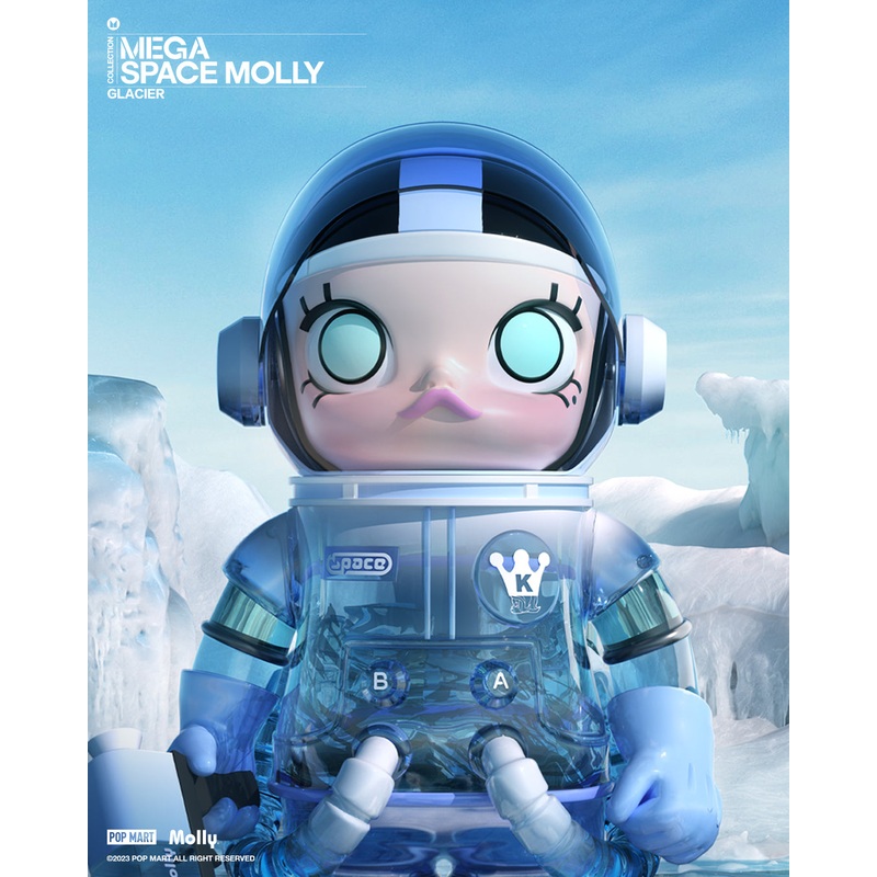 POP MART MEGA SPACE Molly 400% Glacier