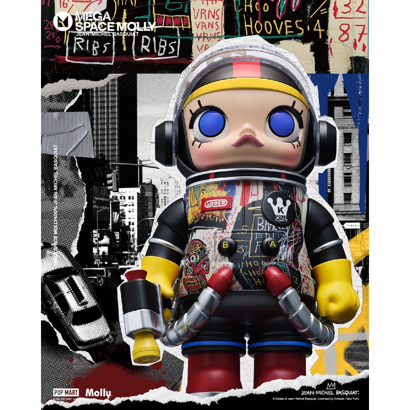 POP MART MEGA SPACE MOLLY 400% Jean-Michel Basquiat