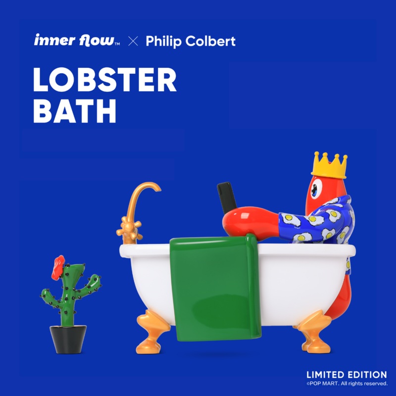 POP MART Philip Colbert x Inner Flow: Leisure Time – Lobster Bath Figurine
