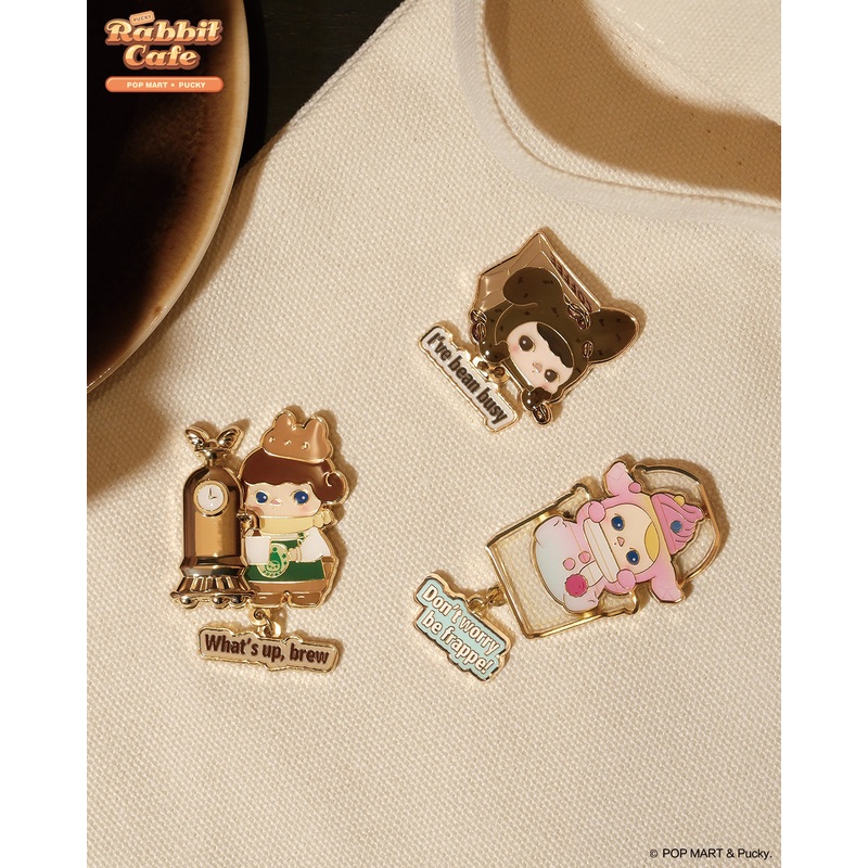 POP MART Pucky Rabbit Cafe Series – Badge