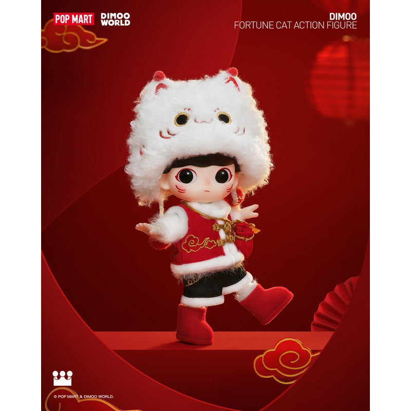 POP MART DIMOO Fortune Cat Action Figure