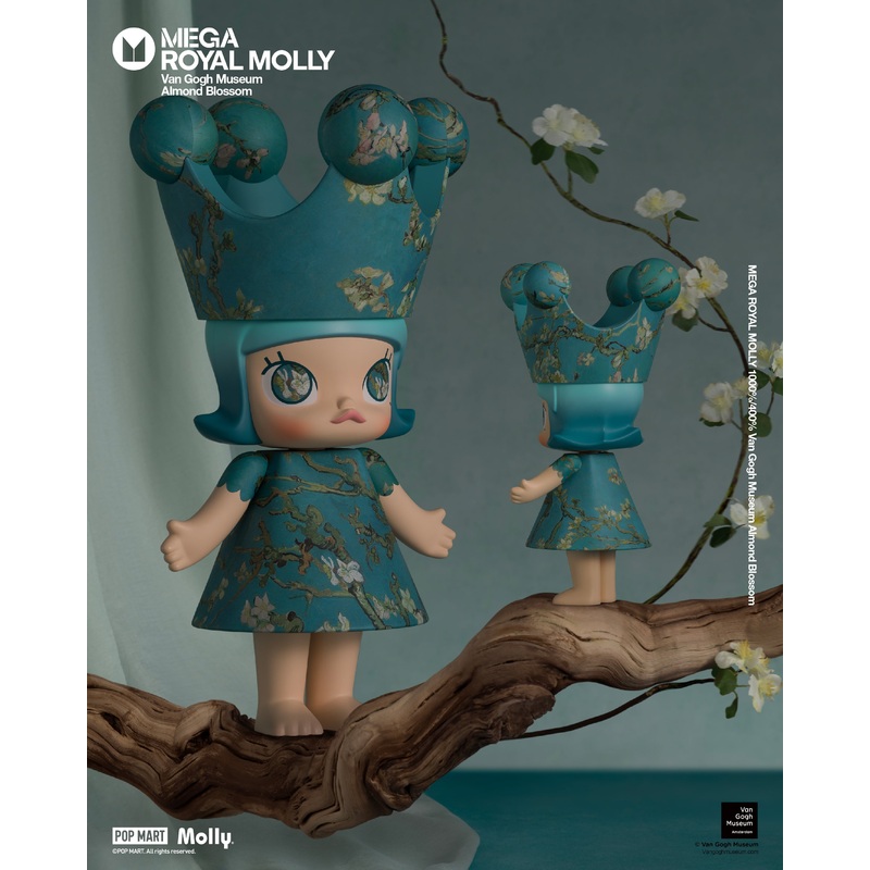POP MART MEGA ROYAL MOLLY 400% Van Gogh MuseumAlmond Blossom