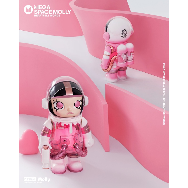 POP MART MEGA SPACE MOLLY 400% Heartfelt Words