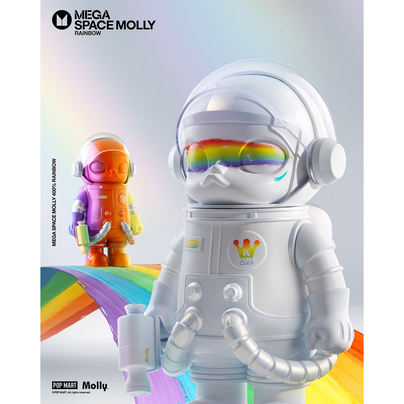 POP MART MEGA SPACE MOLLY 400% Rainbow