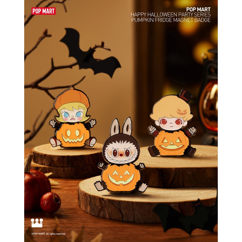 POP MART Happy Halloween Party Series- Pumpkin Fridge Magnet Badge