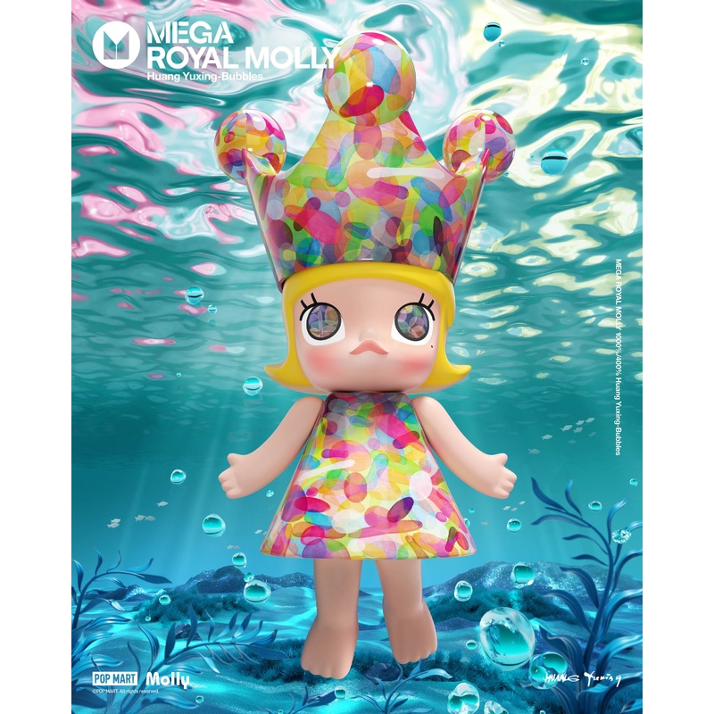 POP MART MEGA ROYAL MOLLY 400% Huang Yuxing-Bubbles