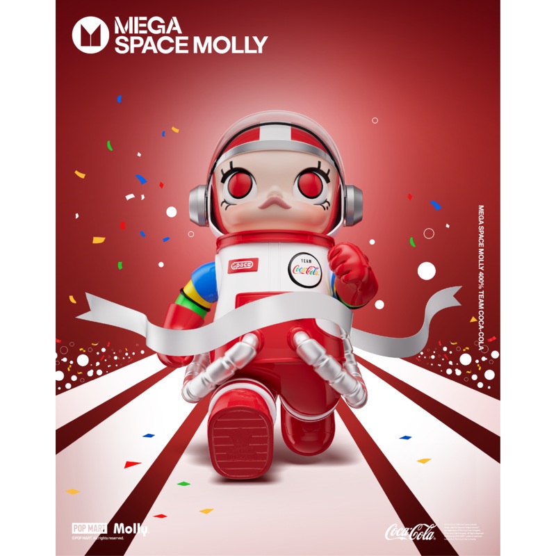 POP MART MEGA SPACE MOLLY 400% TEAM COCA-COLA